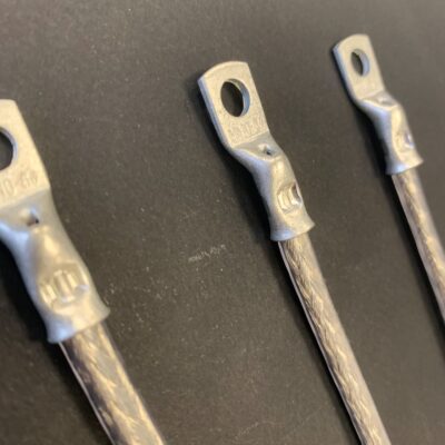 Tresse de masse préfabriquée en cuivre étamé